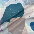 Tissu de mousseline polyester à imprimerie multi-couleurs